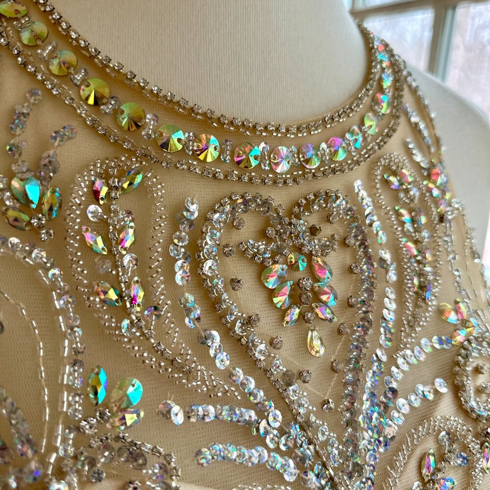 Clarisse - Emerald Green Beaded A-Line Prom Gown - Style 3465 - Size 6 - NWT - Picture 4 of 10